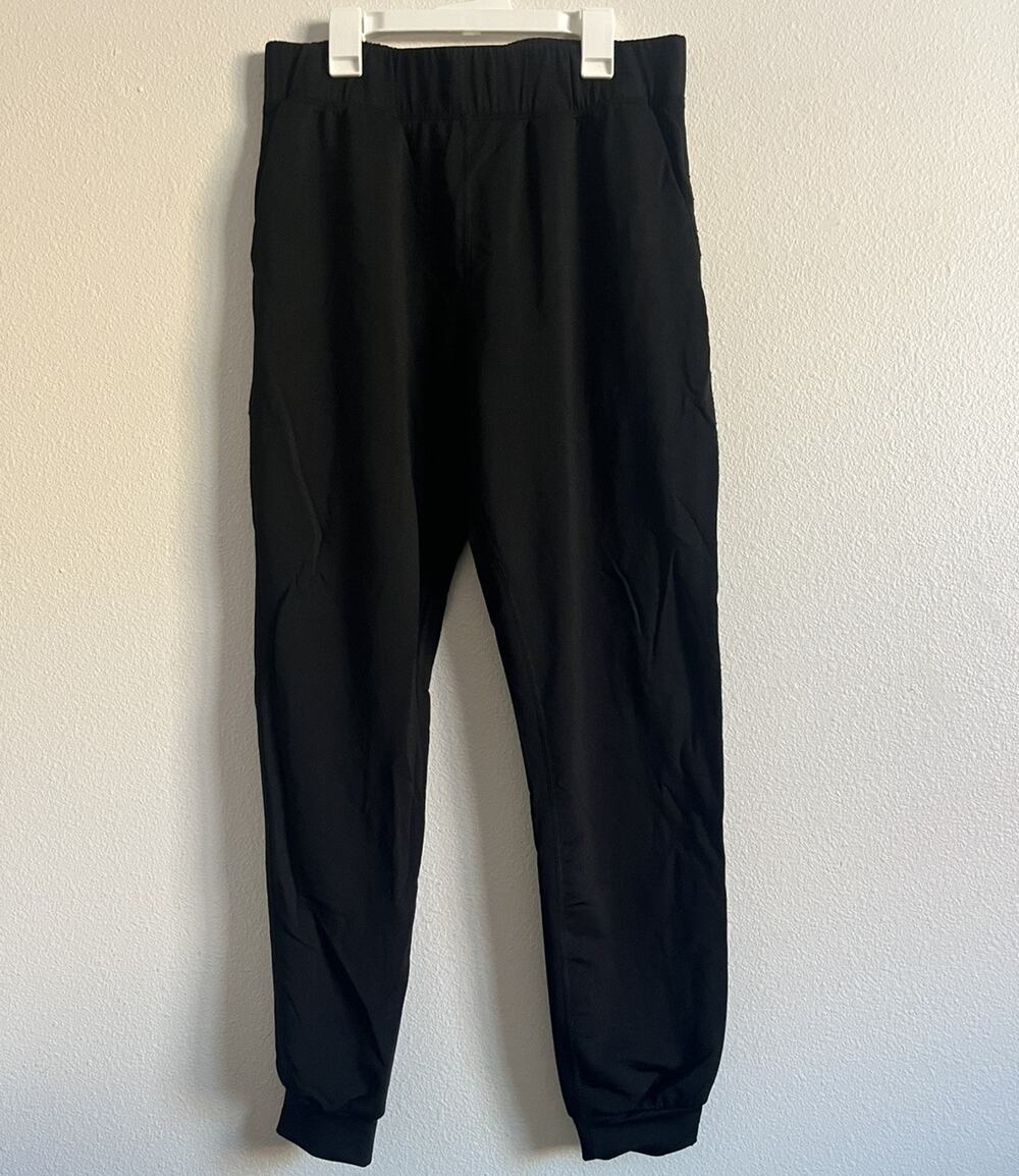Woolx Lola Jogger Women M Tall Black Merino Wool Blend Pants Missing Drawstring